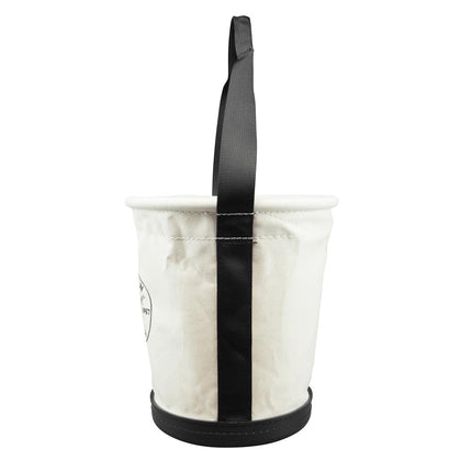 Klein Tools 5113 Canvas Bucket for Tool Storage and Transport, Made in USA, Tapered, Canvas with Web Handle