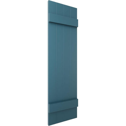 14"W x 39"H Lifetime Vinyl, Standard Four Board Joined, Board-n-Batten Shutters, w/Installation Shutter-Lok's & Matching Screws (Per Pair), Midnight Blue