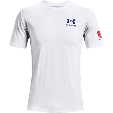 Under Armour Men's New Freedom Flag T-Shirt, White (101)/Royal, Medium