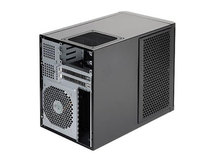 SilverStone SST-DS380 - Case Storage Mini-ITX Computer Case with Door, Black