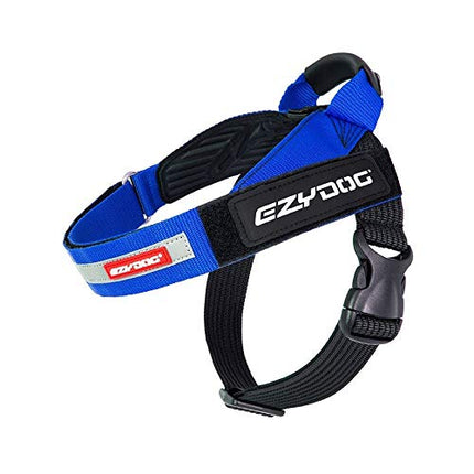 EzyDog Express Harness - Comfortable Dog Harness for Small, Medium and Large Dogs, Easy to Fit, Padded, Reflective (2XL, Blue)