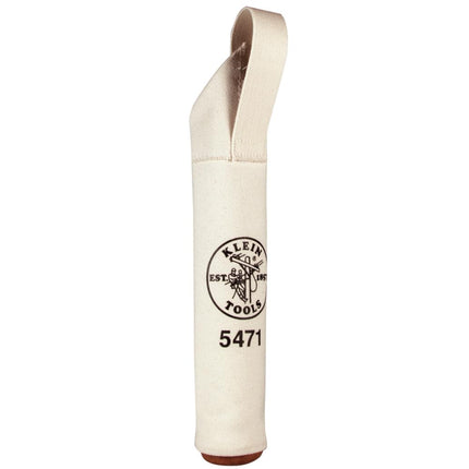 Klein Tools 5471 Canvas Bag, Electrode Bag with Hard Leather Bottom and Web Belt Loop, 2.5-Inch Diameter