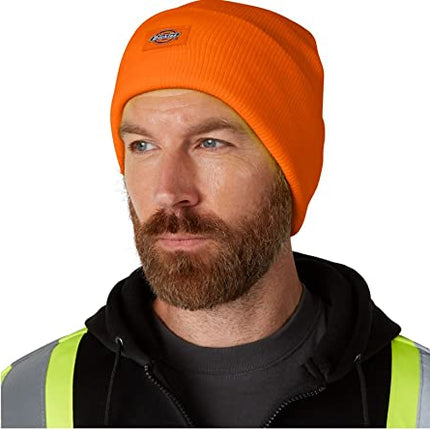 Dickies Men's Dickies Acrylic Cuffed Beanie Hat, Neon Orange, One Size UK