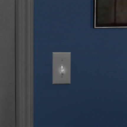 Leviton Toggle LED Illuminated 3-Way Switch, 15 Amp, 120 Volt, L1463-2C, Clear