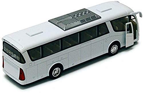 Coach Bus, White - Kinsmart 7101DW - 7 Diecast Model Toy Car by Kinsmart