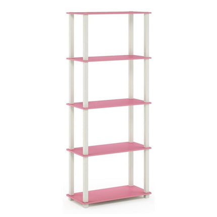 Furinno Toolless Shelves, Wood, Pink/White, one size