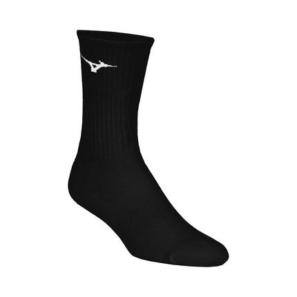 Mizuno Women's Vital Crew Sock 3-Pack, Black, XL