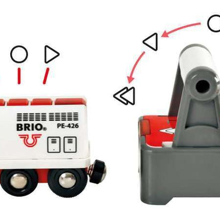 BRIO World Remote Control Travel Train – RC Toy Passenger Train, Compatible with BRIO World Wooden Railway Track & Sets, Add-On Accessory for Kids 3 Years and Up