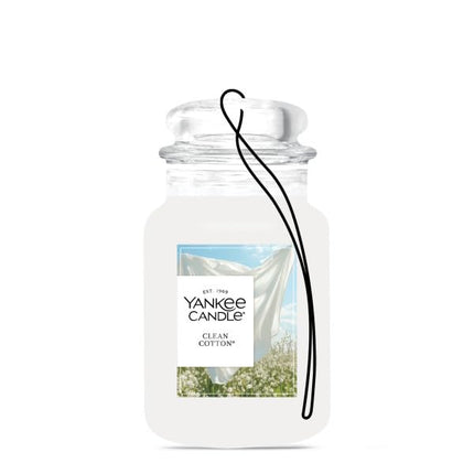 Yankee Candle Désodorisant Voiture en Carton, Coton Frais (Lot de 6)