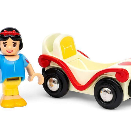 BRIO World Disney Princess Snow White and Train Carriage for Kids Age 3 Years Up - Wooden Railway Add On Accessories