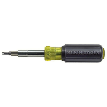 Klein Tools 32527 11-in-1 Screwdriver/Nut Driver with Bit for Schrader Valves Cores, Multi-Colour