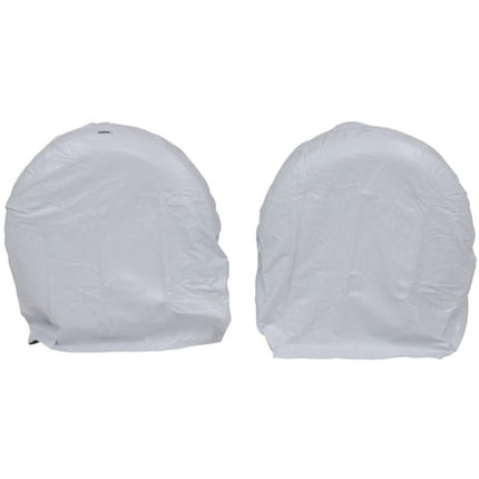 Camco 45322 Vinyl RV Wheel & Tire Protector, 1 pair (27 inches-29 inches, White)