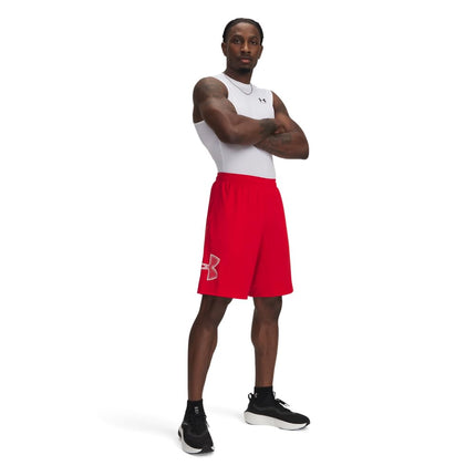 Under Armour - Mens TECH Graphic Shorts, Color Red (603), Size: 4X-Large