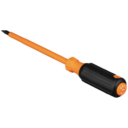 Klein Tools Insulated Screwdriver, 1/4-Inch Cabinet Tip, 6-Inch Shank