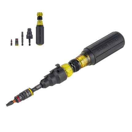 Klein Tools 85191HD Flip Socket Conduit Reamer Driver, 3-in-1 Impact-Rated Tool for 1/2-Inch, 3/4-Inch, 1-Inch Conduit, Integrated Quick-Connect Handle with Magnetic Bit Holder
