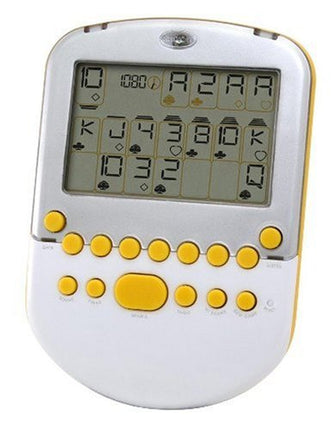 Radica Big Screen Solitaire - White/ Silver with Yellow Accents