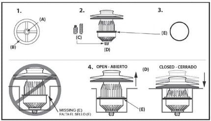 Toe Touch (Tip Toe, Foot Actuated) Bath Tub/Bathtub Drain Stopper Includes 3/8" and 5/16" Fittings Chrome
