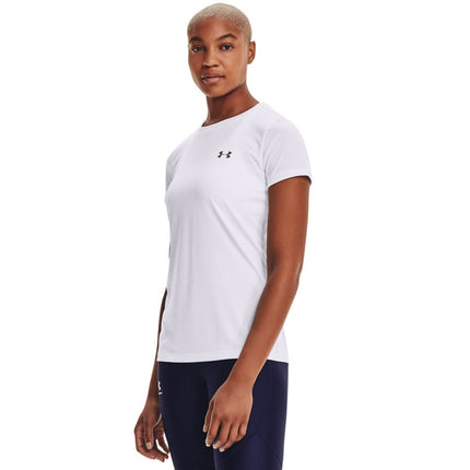 Under Armour Women's Tech Short-Sleeve Crew - Solid, White (100)/Metallic Silver, 2X
