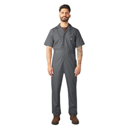Dickies Mens Short Sleeve Coveralls, Gray, 3X-Larg