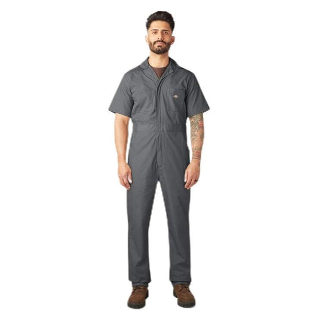 Dickies Mens Short Sleeve Coveralls, Gray, 3X-Larg