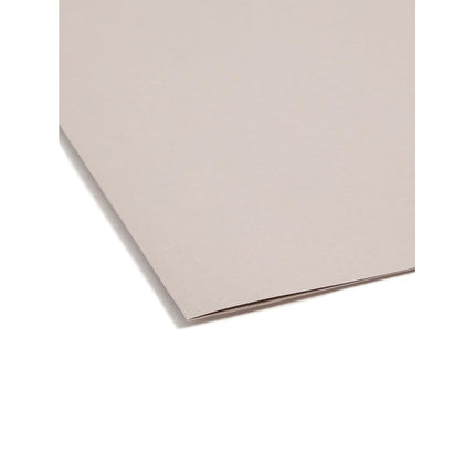 Dossier suspendu Smead TUFF à fond élargi, soufflet de 10,2 cm, onglet de coupe 1/3 Easy Slide, format légal, gris acier, 18 par boîte (64342)