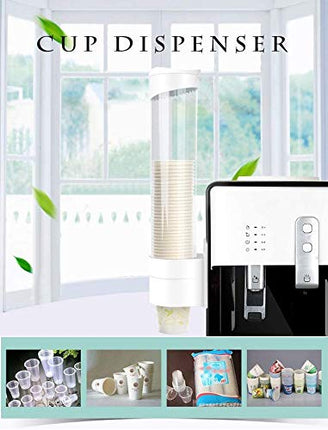HKeeper Large Disposable Cup Holder Wall Mounted,Cup Dispenser, Paper or Plastic Cup Organizer, Including Magnet for fix (L is Suitable for 8-14 Ounce Cups)