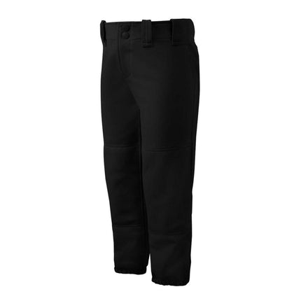Mizuno Girls (Youth) Belted Softball Pant, Black, Medium