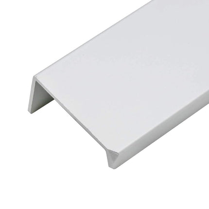 LICTOP 80mm/3.15" Silver Aluminum Home Kitchen Cabinets Drawers Collection Long Hole Centers Finger Edge Pull Tab Handle (10pcs)