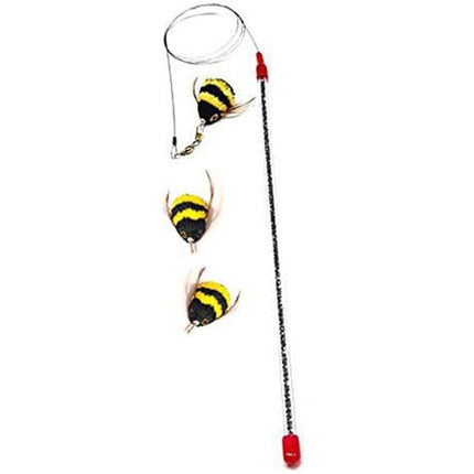 Go Cat Da Bee Teaser Wand And TWO Extra Bee Attach