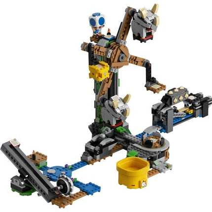 LEGO 71390 Building Set, Super Mario Reznor Knockdown Expansion Set, Collectible Buildable Game Toy for Kids with Blue Toad Figure, Multicolor, Gifts for Girls and Boys age 8 Plus