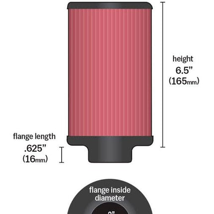 K&N Filters RU-2820 Car and Motorcycle Universal Rubber Filter