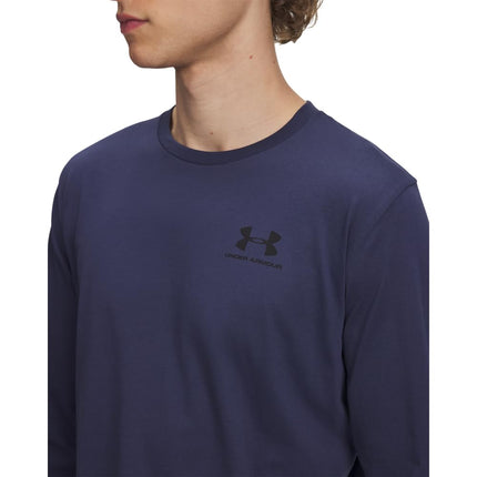 Under Armour Men's Ua Sportstyle Left Chest Long Sleeve, Washed Navy/Black, XXL