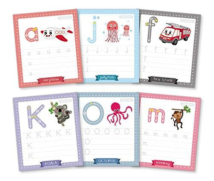 Alphabet & Number Tracing Cards, Reusable, Dry Erase, Upper & Lower Case, 31 Large Reusable Cards, Repetitive Tracing Alphabet and Number Cards, Improve Writing Skills, Flash Cards