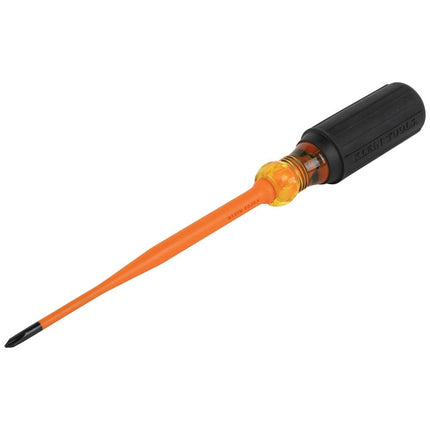 Klein Tools 6956INS Insulated Screwdriver, 1000V Slim Profile Tip, #1 Phillips with 6-Inch Shank, Cushion-Grip Handle