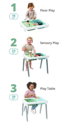 Skip Hop Discoverosity 3-in-1 Toddler Sensory Table with 13 Nature-Inspired Sensory Tools 8-Page Activity Guide 2 Bins and 2 Convertible lids, Age 18m+