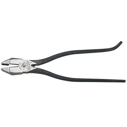 Klein Tools 201-7CST Rebar Work Pliers with Spring-Loaded Action, Induction Hardened Knives and Handle Tempering, Black, 9-Inch
