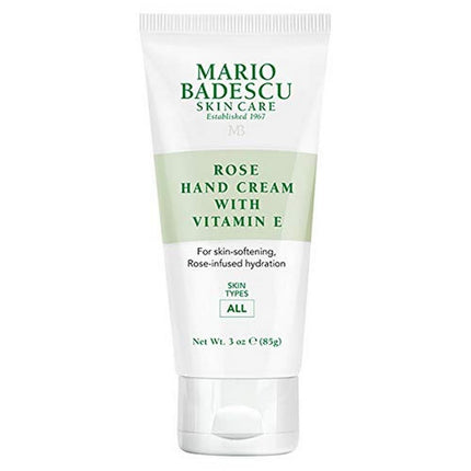 Crema de manos de rosas con vitamina E de Mario Badescu para mujer - Crema de 3 oz