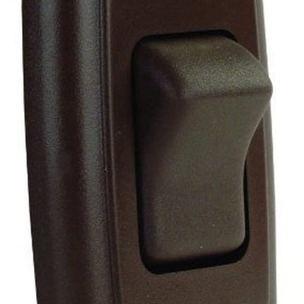 JR Products 12135 Brown Single SPST On-Off Switch with Bezel