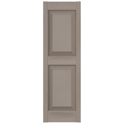 Ekena Millwork Lifetime Vinyl LP2S14X03500CL Standard Two Equal Panel Vinyls, Raised Panel Vinyl Shutters, w/Installation Shutter-Lok's & Matching Screws (Per Pair), 14 3/4"W x 35"H, Clay