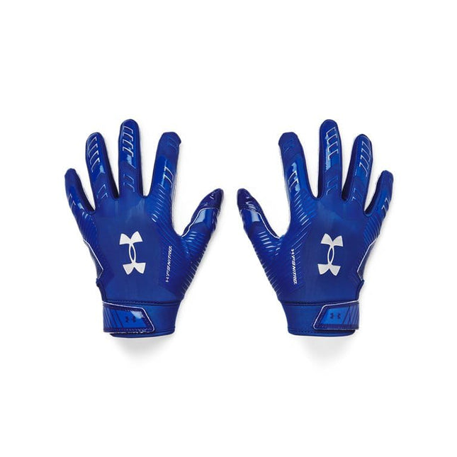 Under Armour Boys F9 Nitro Football Gloves, (400) Royal/Capri/Metallic Silver, Small