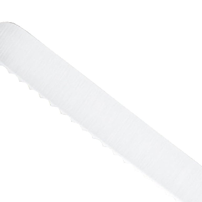 Mercer Culinary Millennia 8-Inch Offset Wavy Edge Bread/Sandwich Knife, Purple