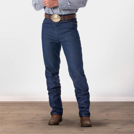 Wrangler Men's Cowboy Cut Slim Fit Jean Jeans, Rigid Indigo, 38W / 29L