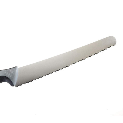 Mercer Culinary M23210GY Bread Knife, 10-Inch Wavy Edge Wide, Grey, Green