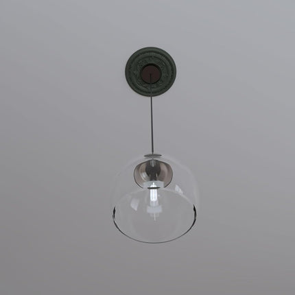 Ekena Millwork CMP10BAGHC Baltimore Thermoformed PVC Ceiling Medallion (Fits Canopies up to 4 1/4"), 10"OD x 3 1/2"ID x 3/4"P, UltraCover Satin Hunt Club Green