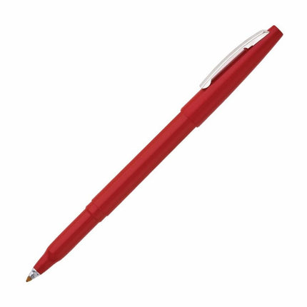 Pentel Rolling Writer Stick Roller Ball Pen, Medium Point, 0.40 mm, Red Barrel, Red Ink 12-Count (R100-B)