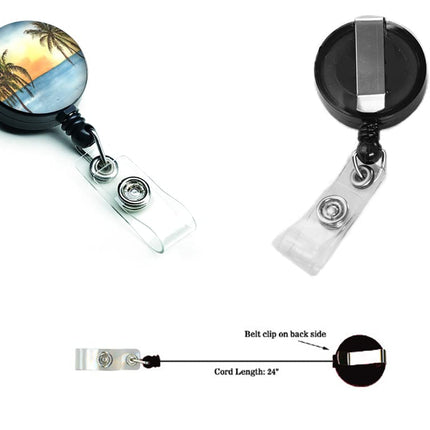 Caroline's Treasures Palm Tree Retractable Badge Reel, Multicolor (8551BR)