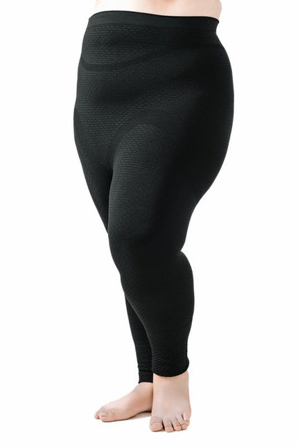 Bioflect� Compression Leggings with Bio Ceramic Micro-Massage Knit- for Support and Comfort - Black S/M, Black, Small/Medium