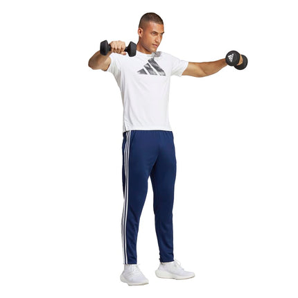 Adidas Men's Train Essentials 3-Stripes Pants, Dark Blue/White, X-Small