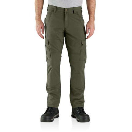 Carhartt Men's Rugged Flex Relaxed Fit Ripstop Cargo Work Pant, Basil, W33/L34