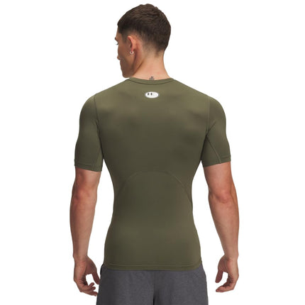 UA HG Armour Comp SS Green/White